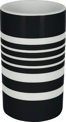 Produktbild von Spirella 7610583172884, Freistehender Zahnbürstenhalter, Porzellan, Schwarz, Weiß