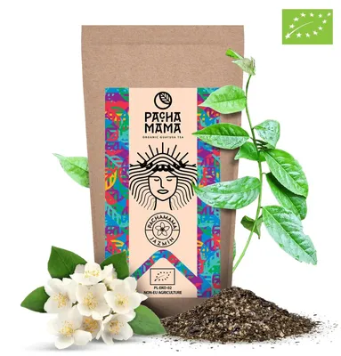 Produktbild von Pachamama - Guayusa Tee Bio Jazmin 100g - Harmonisch Belebend - Jasminblüten Geschmack - Milder Wachmacher - Ecuador