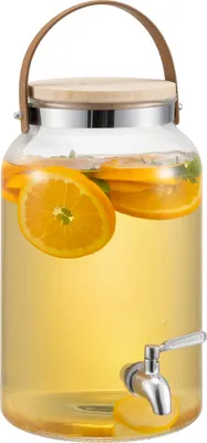 Produktbild von Navaris Wasserspender - 5,6L Getränkespender - Getränkespender Edelstahl-Zapfhahn und Deckel - Wasser Spender Drink Dispenser - Saftspender - Für