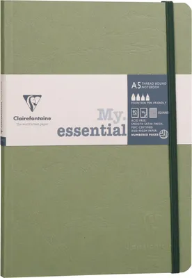 Produktbild von Clairefontaine Notizbuch AgeBag MyEss A5 96Bl lin gn