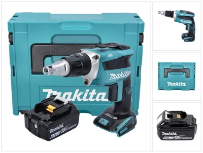 Obrázok produktu pre Makita DFS 452 G1J akumulátorový skrutkovač na sadrokartón 18 V bez kefiek + 1x akumulátor 6,0 Ah + Makpac - bez nabíjačky