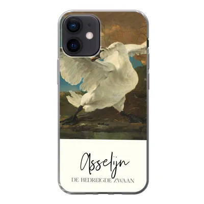 Produktbild von MuchoWow® Handyhülle Schutzhülle Hülle für iPhone 12 Der gefährdete Schwan - Asselijn - Alte Meister Silikon Softcase Handy Hülle - Schutzhülle