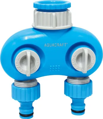 Obrázek produktu pro AQUACRAFT® 550259, Prémiová, dvoucestná, dvojitá přípojka na zahradní hadici