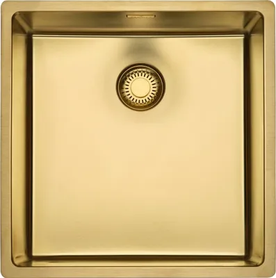 Produktbild von REGINOX NEW YORK 40X40 Comfort GOLD Flax Edelstahlspüle ab Schrankbreite 50 cm / Flächenbündig / Flacheinbau / Unterbau