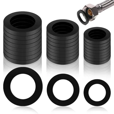 Produktbild von Set aus 24 Gummiringen, schwarz, Außendurchmesser 30/24/19 mm, 3 mm dick.
