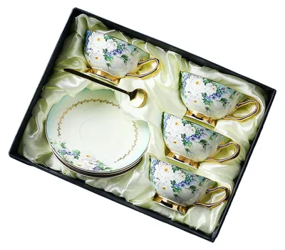 Produktbild von Keramisches Kaffe- und Teeset mit Blumenmuster