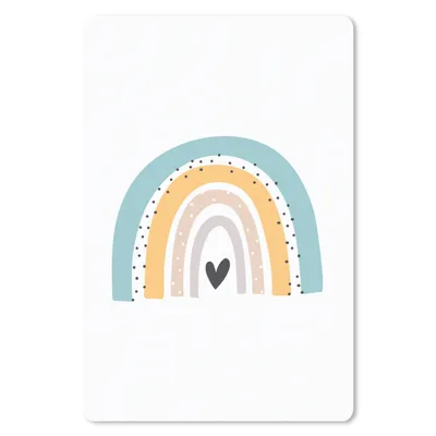 Produktbild von MuchoWow® Mauspad Mousepad Regenbogen - Mädchen - Jungen - Herz - Pastell 18x27 cm - Mousepads - Maus Mat - Pad - Mausunterlage