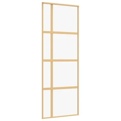 Immagine prodotto di vidaXL Porta scorrevole Golden 76x205 cm ESG vetro chiaro e alluminio