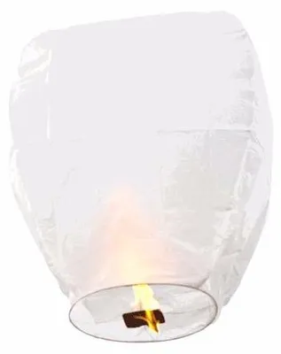 Papier-Himmelslaternen, 2er-Pack, Weiß, für Outdoor-Feste