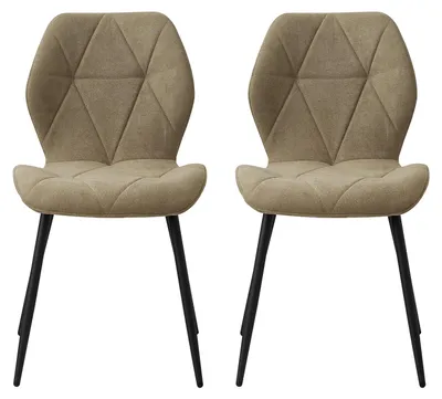 Produktbild von Esszimmerstühle 2er Set - Moderne Küchenstühle - Metallbeine - Minimalistisches Design - Ohne Armlehnen - Für Esszimmer Küche Wohnzimmer - Grün