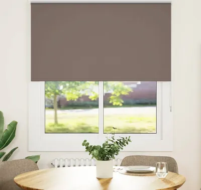 Produktbild von Verdunkelungsrollo - Balkonrollo Sichtschutz - Kaffeebraun 125x130cm Stoffbreite 121,6cm - Rollos CC23698