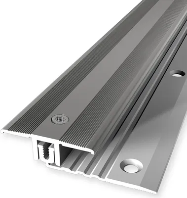 Produktbild von PROVISTON | Übergangsprofil | Laminatausgleich | Breite: 34 mm | Höhenausgleich: 6.5 - 16 mm | Länge: 900 mm | Aluminiumprofil | Edelstahloptik | 1 Stück
