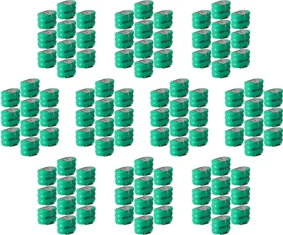 Produktbild von vhbw 100x NiMH Ersatz Knopfzellen-Akku (150 mAh, 3,6 V, NiMH)