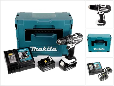 Produktbild von Makita DHP 482 RFWJ Akku Schlagbohrschrauber 18V 62Nm + 2x Akku 3,0Ah + Makpac