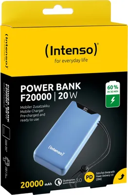 Produktbild von Intenso 7332055, 20000 mAh, Lithium Polymer (LiPo), Power Delivery 3.0, Quick Charge 3.0, 20 W, Blau