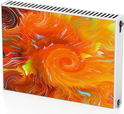 Produktbild von Ausstellungskunst – Magnetische Heizkörperabdeckung – 80x60 cm – Magnet Heizkörperabdeckung – 3D Würfel – Heizkörperverkleidung – Magnetische Wandverkleidung – Wetterfest