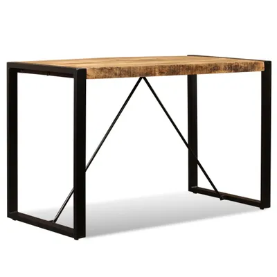 A product shot of a dining table against a white background.