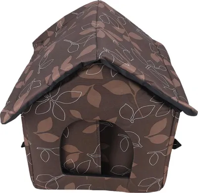 Image de Maison pour chat d'extérieur, toile imperméable, isolée contre les intempéries, pour animaux domestiques en hiver