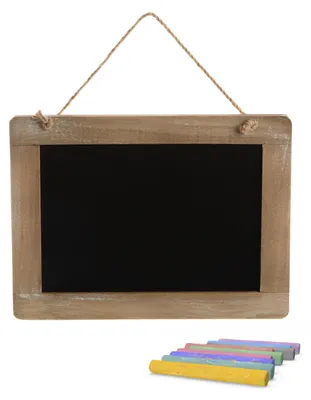 Kreidetafel mit Holzrahmen, 29x21 cm, schwarz, zum Aufhängen