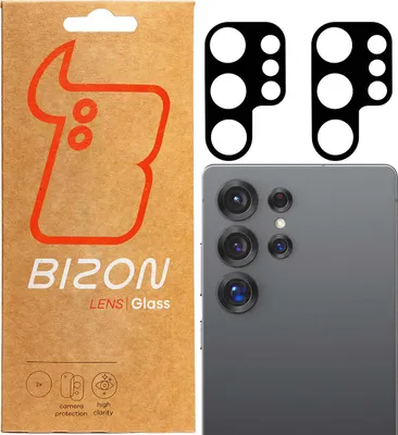 A product image showing packaging for camera lens glass protectors and a smartphone with its camera module.