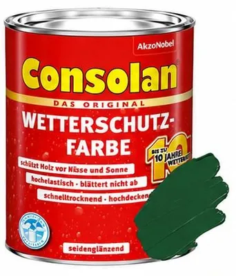 Produktbild von Consolan Wetterschutz-Farbe 0,75 L royalgrün