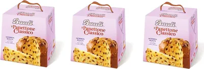 Produktbild von 3x Bauli Il Panettone Classico mit Rosinen und kandierte Früchte 750g
