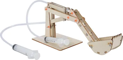 Zdjęcie produktu dla DIY koparka hydrauliczna model STEM zabawka edukacyjna dla dzieci zestaw zabawek do eksperymentów naukowych