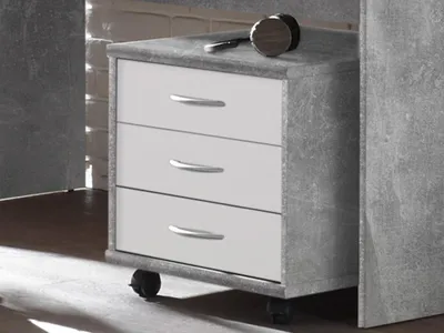 Obrázek produktu pro Rollcontainer >Olli< in Beton - 46x48x54cm (BxHxT)