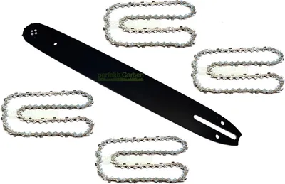 Image de 40 cm 1,3 mm 3/8" 57 TG Guide-chaîne +4 chaînes pour tronçonneuse Earthwise CS33016