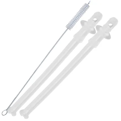 Produktbild von 2x Milchansaugrohr passend wie DeLonghi 5313246091 + Reinigungsbürste für Kaffeevollautomat