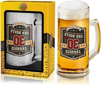 Immagine prodotto di Boccale di birra da 0,5 l con iscrizione per il 30° compleanno - Il miglior trentenne - regalo per uomini - in confezione regalo