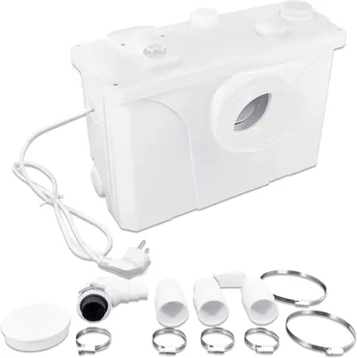 Produktbild von QEENTOE Kompakte, leise 700-W-Hebepumpe, Abwasserhebeanlage, geeignet für Toilette, Dusche, Waschbecken und Küche