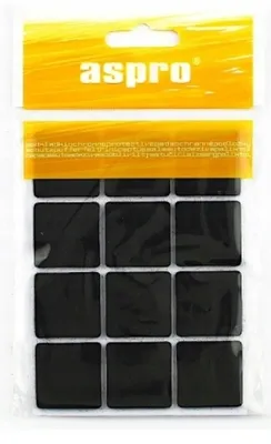 Immagine prodotto di Feltrini autoadesivi 2,8x2,8 cm nero 12 pezzi.
