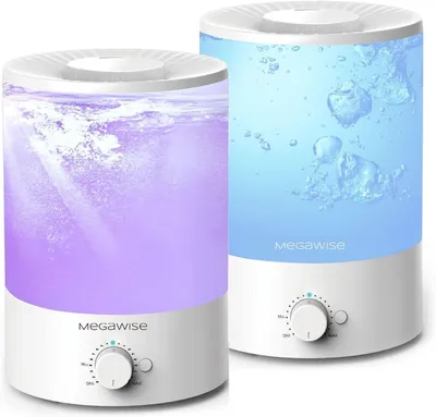Produktbild von MEGAWISE Luftbefeuchter 3,5L, 2er Pack, Top-Fill Ultraschall-Kaltnebel mit große