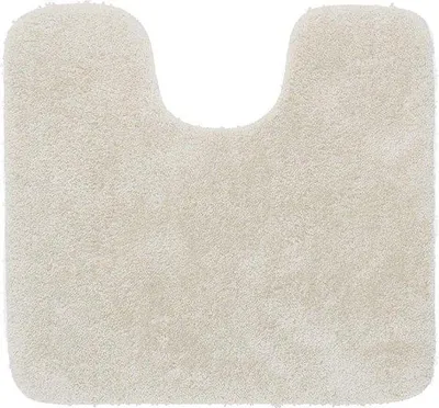 Productafbeelding van Unyqoos® Sealskin Angora toiletmat – zijdezacht toiletmatje, 55x60 cm, polyester, offwhite, machinewasbaar en antislip