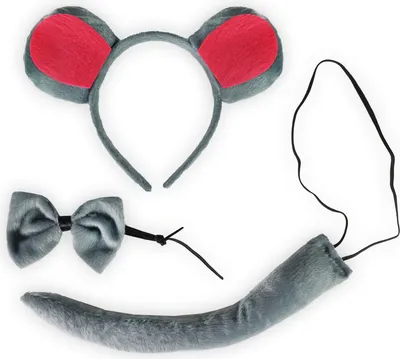 Produktbild von Rappa -Set mit Schwanz aus Stirnband und Fliege