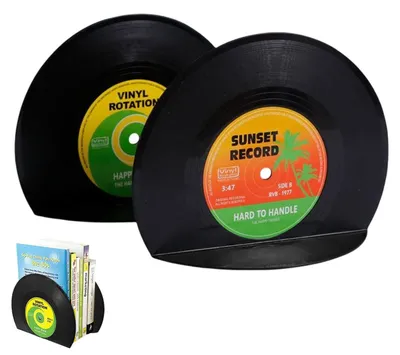 Produktbild von Retro-Bücherstützen zur Organisation von Büchern und DVDs