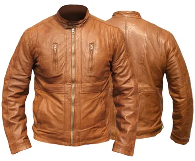 Produktbild von German Wear, Lederjacke Lammnappa Trend Fashion echtleder Jacke Lamm Nappa Leder antikleder braun, Größe:56/2XL