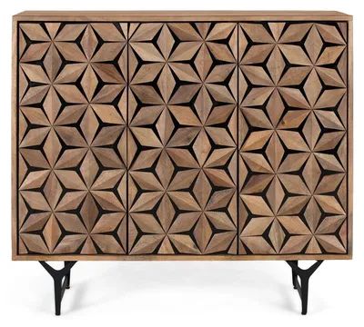Image de Buffet en bois de manguier de Mysore, 90 cm x 100 cm x 40 cm, Giner y Colomer