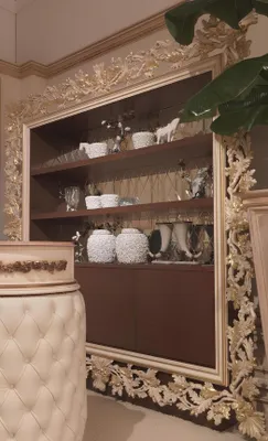 Produktbild von Vitrine Schrank Regal Wohnzimmer Bücherregal Holz Büroschrank Schränke Italien