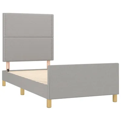 Obrázek produktu pro vidaXL Rám postele bez matrace světle šedý 90x200 cm látka