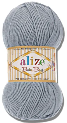 Productafbeelding van Alize 1x 100g Baby Best garen, anti-pluis, effen kleur, geschikt voor haken en breien (119)