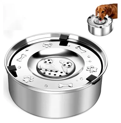 Produktbild von 1L Edelstahl Trinknapf für Hunde, Auslaufsicher und Rutschfest