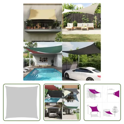 Immagine prodotto di The Living Store Tenda da sole grigio chiaro 7x7 m 100% poliestere Oxford