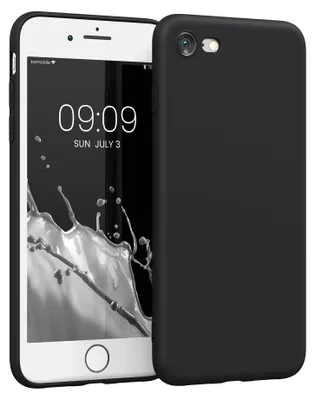 Produktbild von kwmobile Handyhülle für Apple iPhone SE (2022) / SE (2020) / 8 / 7 Hülle - weiches Handy Silikon Case - Schutzhülle Cover - Schwarz matt