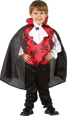 Image de Costume de vampire rouge pour Halloween 92/104 cm