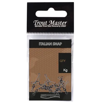 Produktbild von Trout Master Italian Snap - 10 Angelwirbel, Größe/Tragkraft:Gr. 1 / 6kg