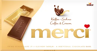 Obrázok produktu pre merci - Tabuľka čokolády - kávový krém - 100g (zlatá)