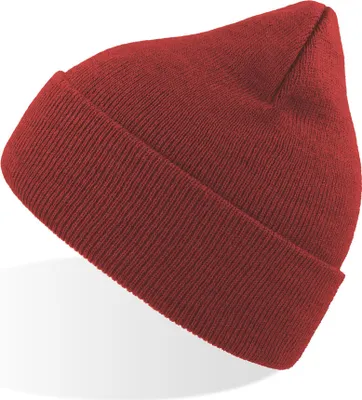 Produktbild von Atlantis OEBE | Eko Beanie, Beanie mit Bündchen, 2-lagig - Farbe: Off Red - Größe: One Size