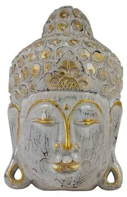 Produktbild von Buddha - Maske White Wash, Grösse:ca. 35 cm